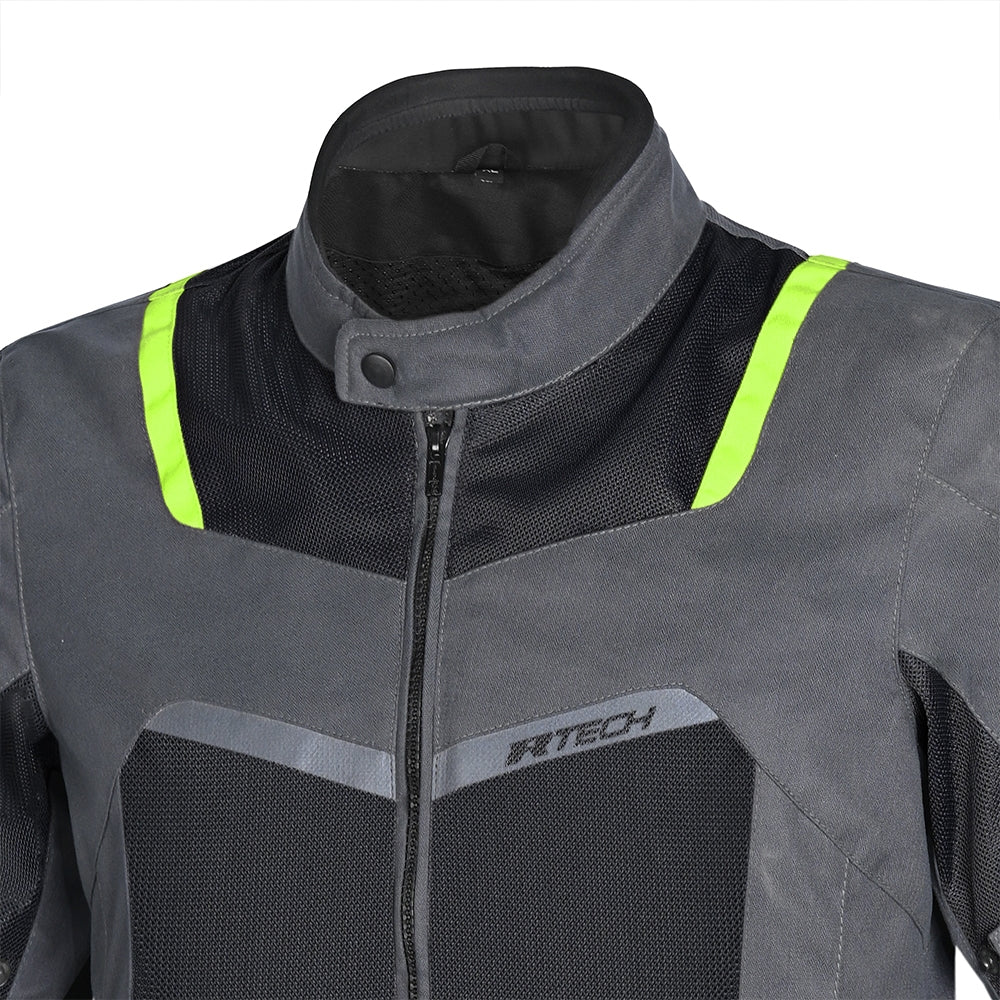 Chaqueta Textil Spiral Mesh Gris Oscuro/Negro/Verde - SECURTEX MOTOR S.L (t/a MaximoMoto)