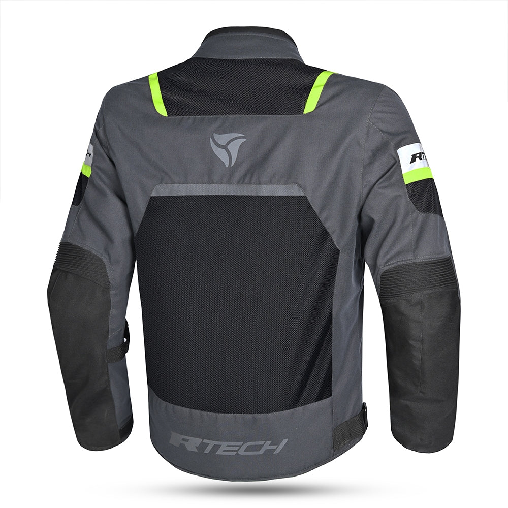 Chaqueta Textil Spiral Mesh Gris Oscuro/Negro/Verde - SECURTEX MOTOR S.L (t/a MaximoMoto)