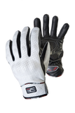MUGENRACE AEROFLUX Moto Cortos Cuero Guantes Blancos