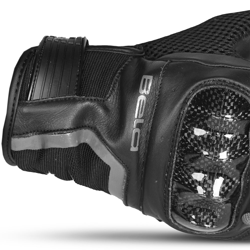 BELA - Guante Piel Air Flow Negro/Gris - SECURTEX MOTOR S.L (t/a MaximoMoto)