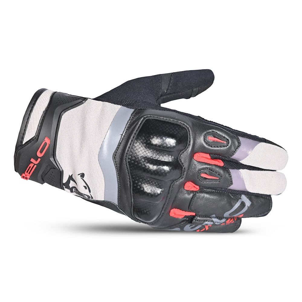 BELA - Guantes Textil Daring Man Rojo/Gris/Negro - SECURTEX MOTOR S.L (t/a MaximoMoto)