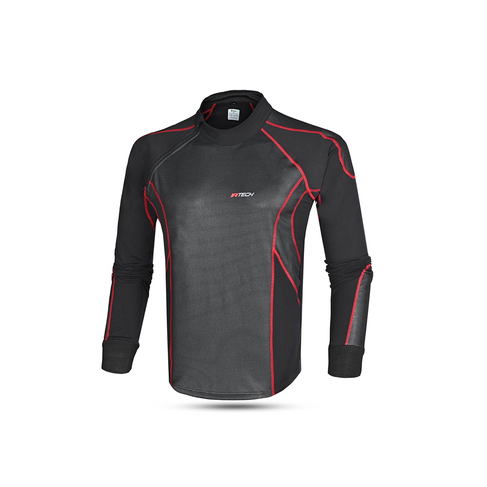 R-TECH - Térmico Textil Jack Wind Stoper Negro/Rojo