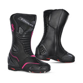 BELA - Botas Piel Strip Lady Negro/Rosa Fluor - SECURTEX MOTOR S.L (t/a MaximoMoto)