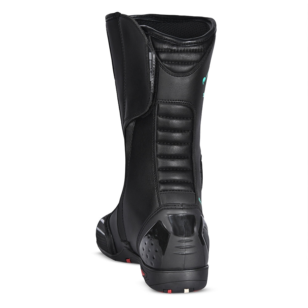 BELA - Botas Piel Strip Lady Negro/Turquesa - SECURTEX MOTOR S.L (t/a MaximoMoto)