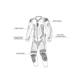 BELA-Mono 1 PC Beast Negro/Blanco/Azul/Rojo - SECURTEX MOTOR S.L (t/a MaximoMoto)