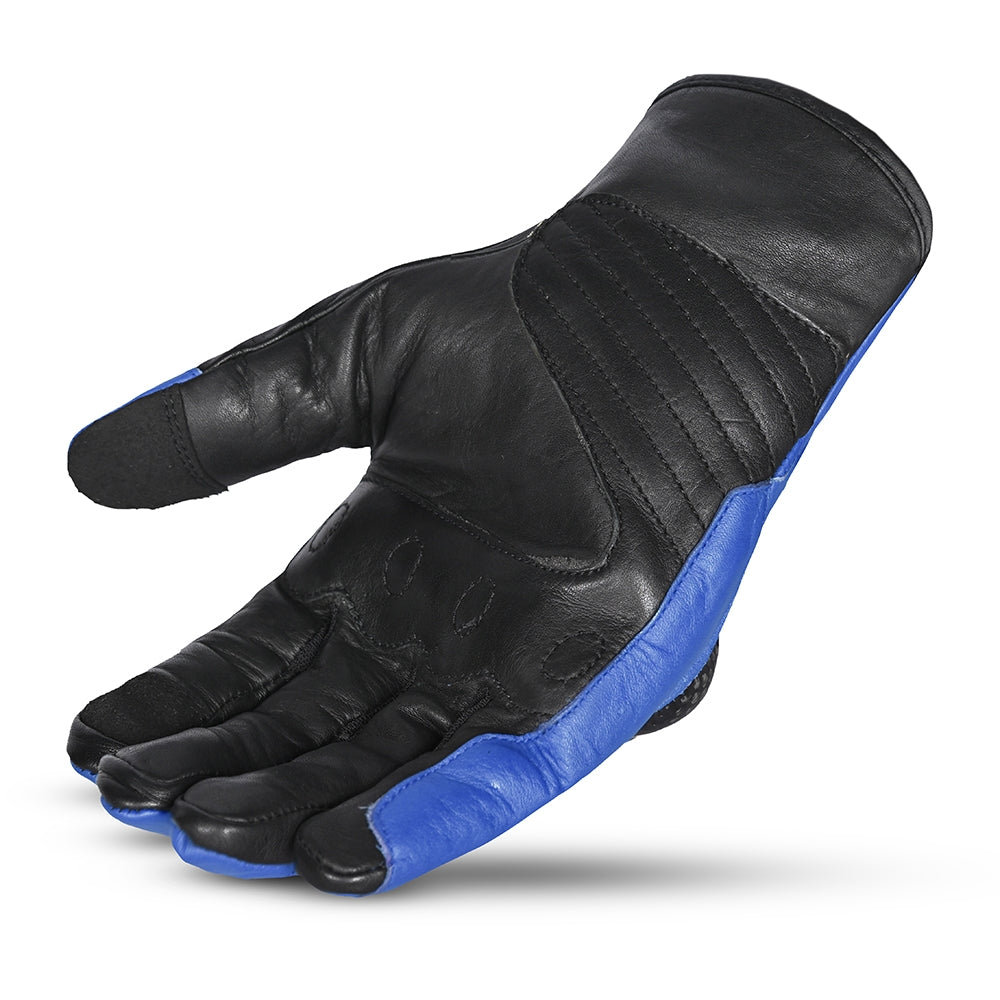 R-TECH - Guante Piel Falcon Summer Negro/Azul - SECURTEX MOTOR S.L (t/a MaximoMoto)