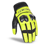 R-TECH - Guante Piel Falcon Summer Negro/Amarillo Fluor - SECURTEX MOTOR S.L (t/a MaximoMoto)
