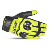 R-TECH - Guante Piel Falcon Summer Negro/Amarillo Fluor - SECURTEX MOTOR S.L (t/a MaximoMoto)