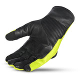 R-TECH - Guante Piel Falcon Summer Negro/Amarillo Fluor - SECURTEX MOTOR S.L (t/a MaximoMoto)