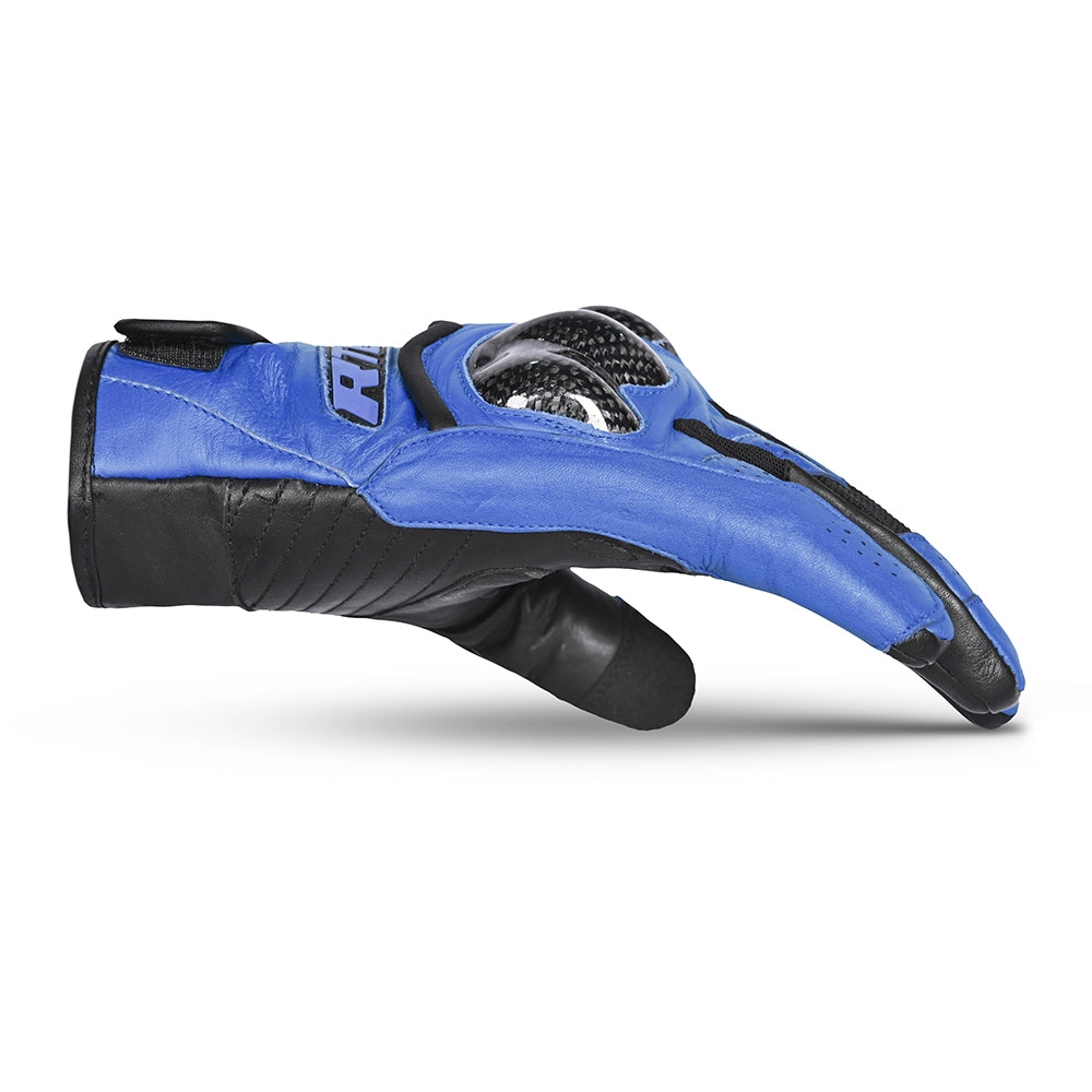 R-TECH - Guante Piel Falcon Summer Negro/Azul - SECURTEX MOTOR S.L (t/a MaximoMoto)