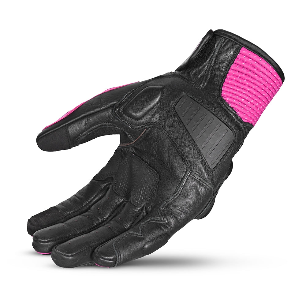 BELA - Guante Piel Blast Lady Negro/Rosa - SECURTEX MOTOR S.L (t/a MaximoMoto)