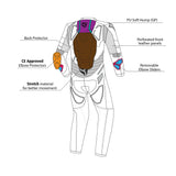 R-TECH Mono 1 PC RisingStar Negro/Amarillo Fluor - SECURTEX MOTOR S.L (t/a MaximoMoto)