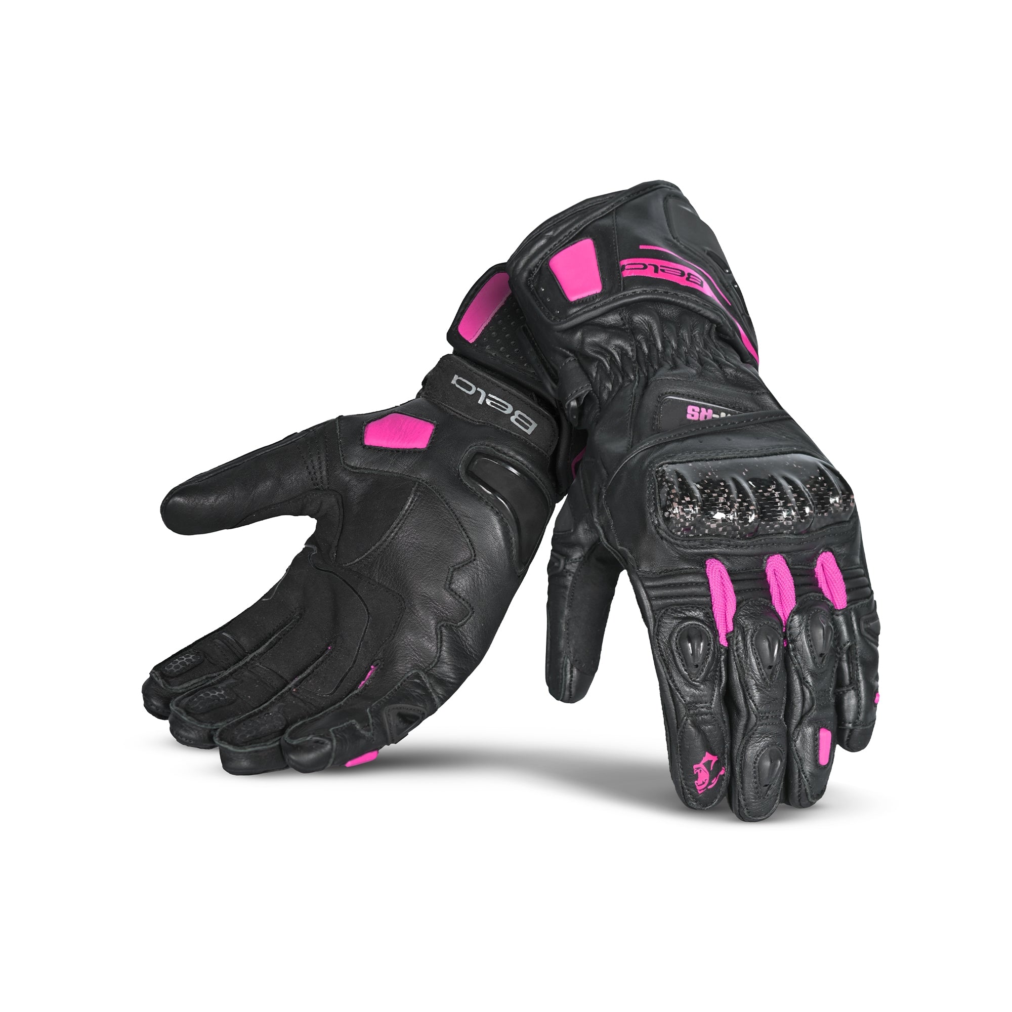 BELA - Guante Piel Venom RS Racing Lady Negro/Rosa - SECURTEX MOTOR S.L (t/a MaximoMoto)