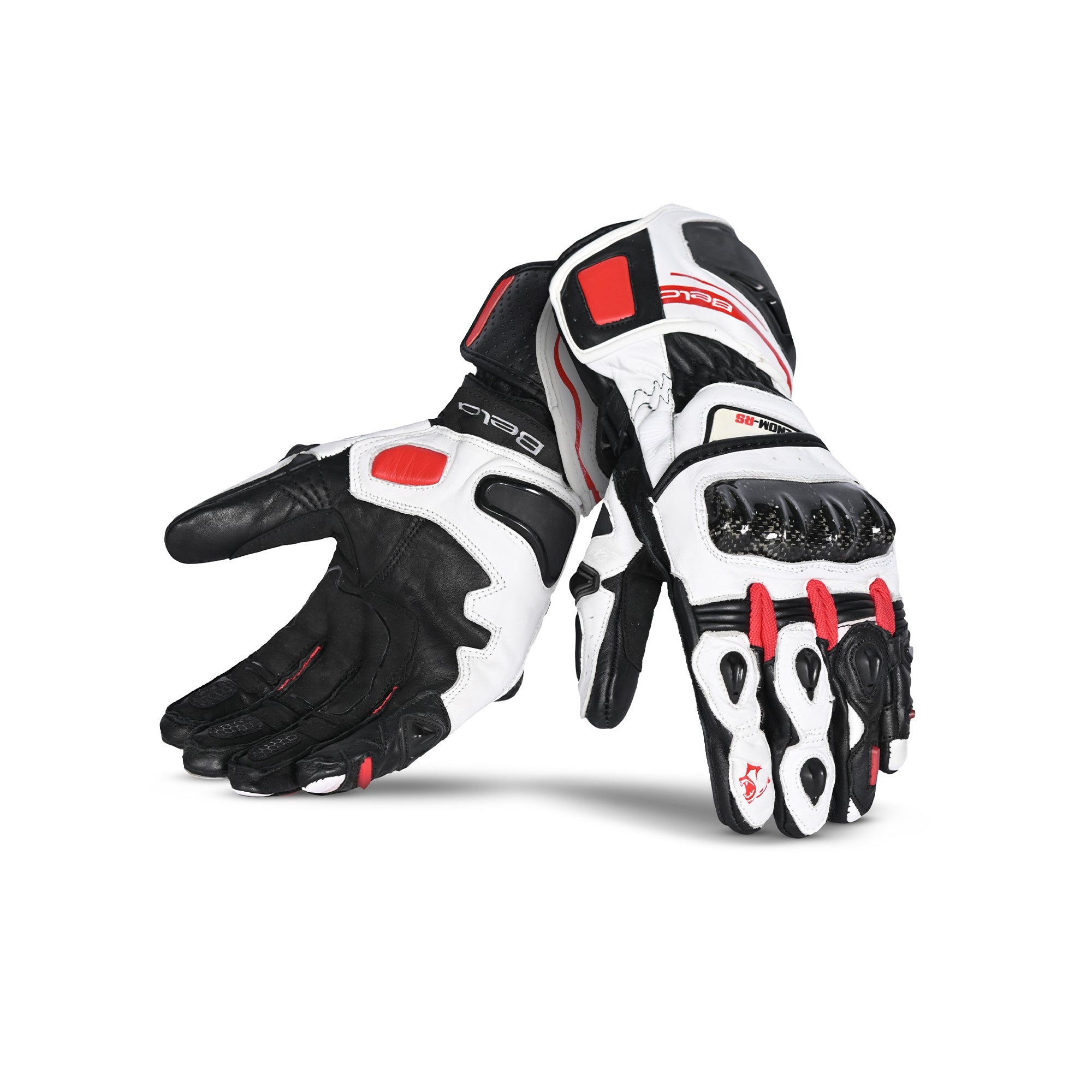 BELA - Guante Piel Venom RS Racing Man Blanco/Negro/Rojo - SECURTEX MOTOR S.L (t/a MaximoMoto)