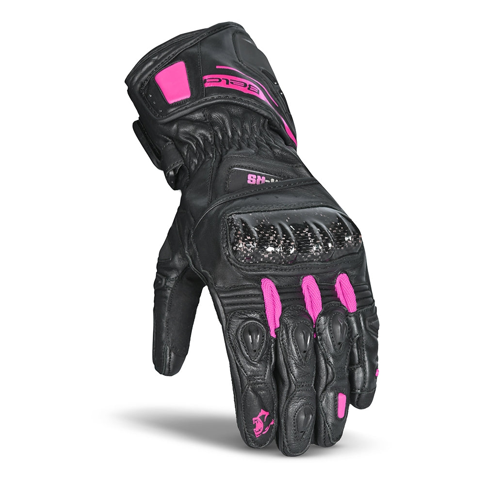 BELA - Guante Piel Venom RS Racing Lady Negro/Rosa - SECURTEX MOTOR S.L (t/a MaximoMoto)