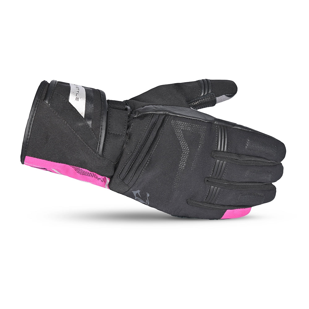 BELA - Guante Piel Iglo Winter WP Lady Negro/Rosa - SECURTEX MOTOR S.L (t/a MaximoMoto)