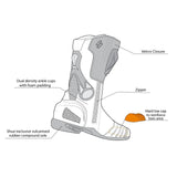 SHUA - Botas Piel Super Tech Negro-Maximo Moto