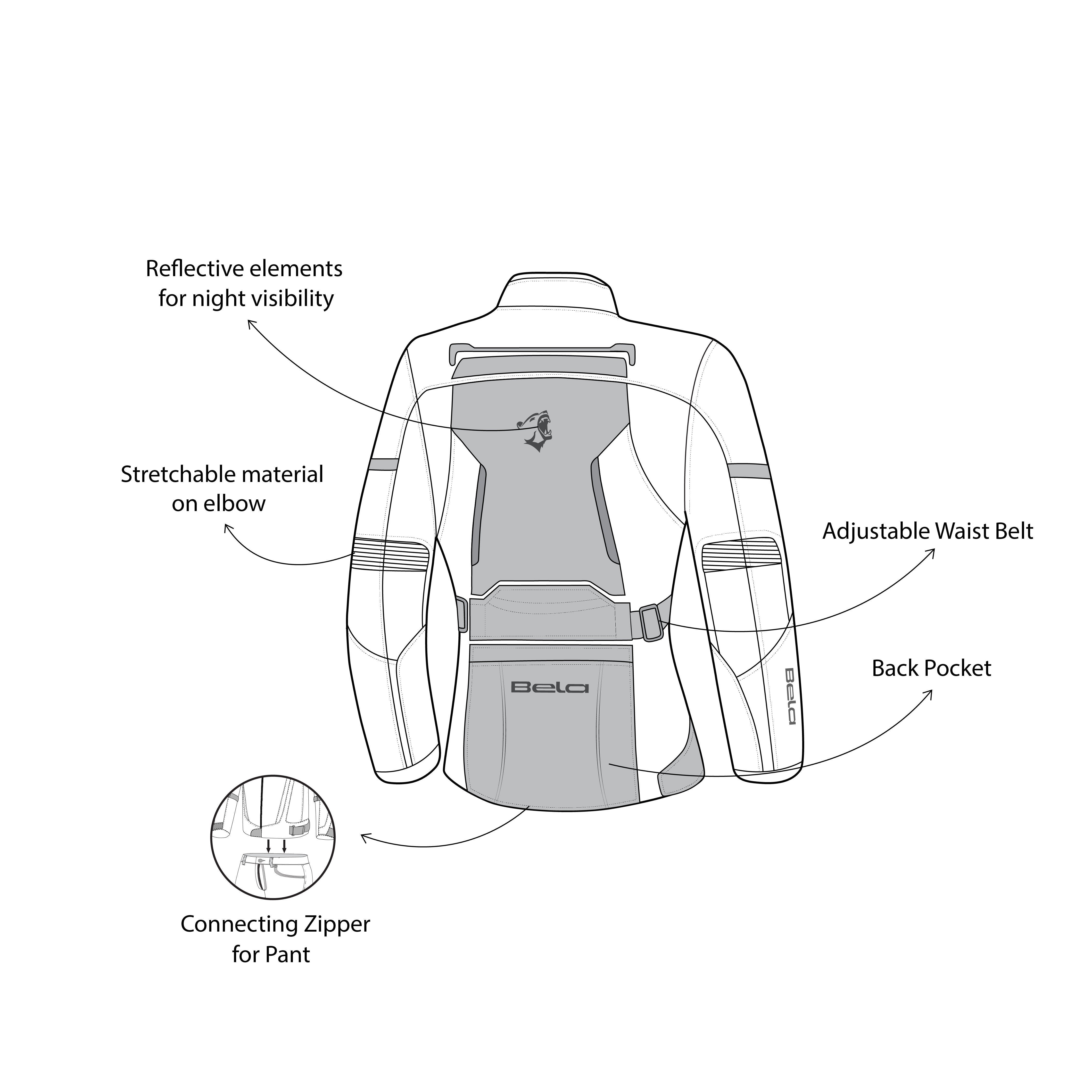 BELA - Chaqueta Textil Hurricane Lady WP Negro/Gris/Amarillo - SECURTEX MOTOR S.L (t/a MaximoMoto)
