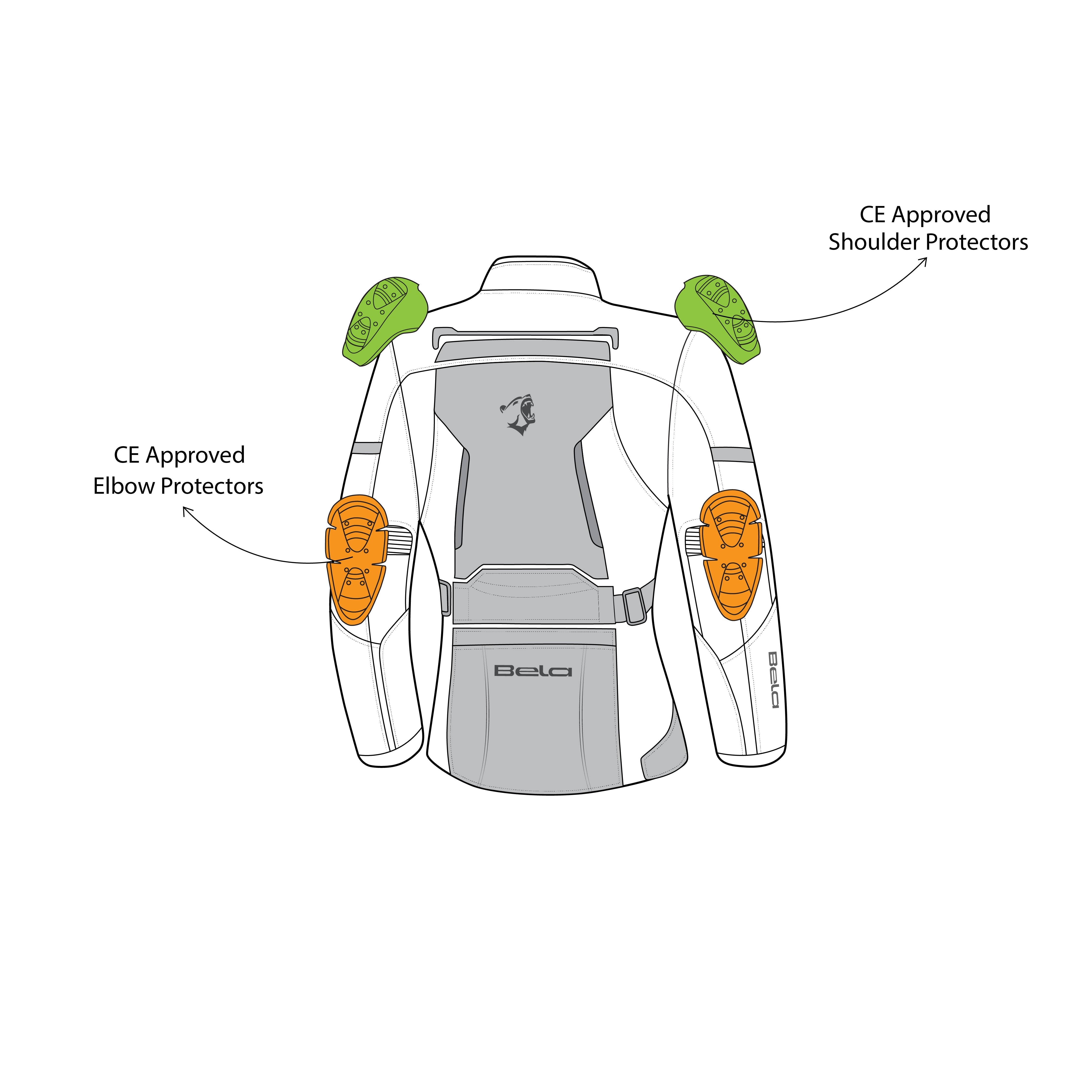 BELA - Chaqueta Textil Hurricane Lady WP Negro/Gris/Amarillo - SECURTEX MOTOR S.L (t/a MaximoMoto)