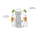 BELA - Chaqueta Textil Hurricane Lady WP Negro/Gris/Amarillo - SECURTEX MOTOR S.L (t/a MaximoMoto)