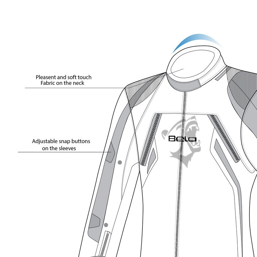 BELA - Chaqueta Textil Elanur Lady Negro/Antracita/Rosa - SECURTEX MOTOR S.L (t/a MaximoMoto)