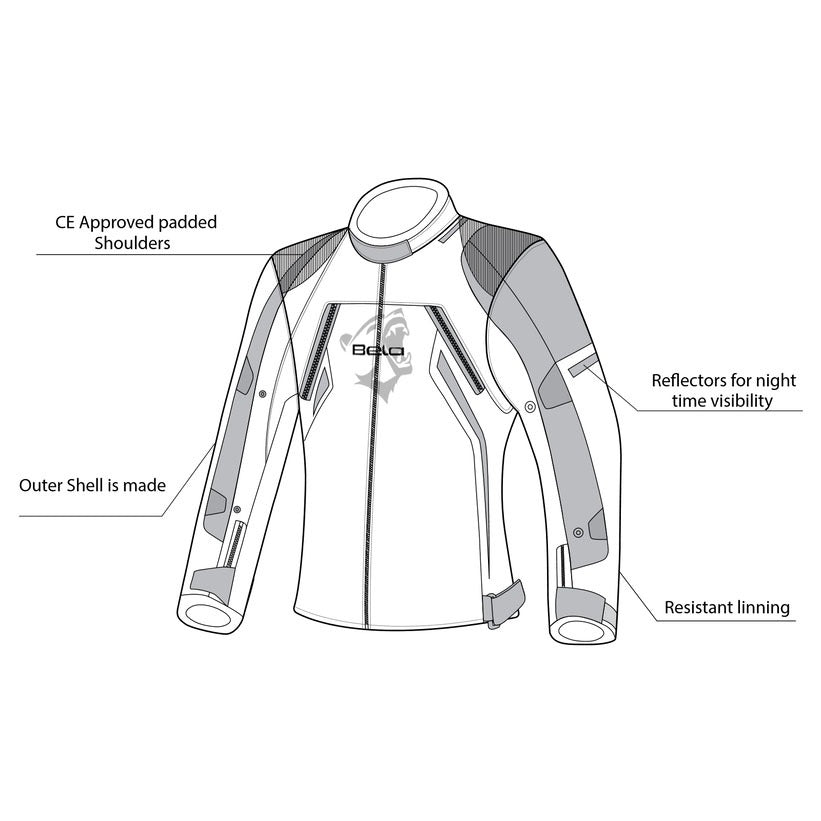 BELA - Chaqueta Textil Elanur Lady Negro/Antracita/Rosa - SECURTEX MOTOR S.L (t/a MaximoMoto)