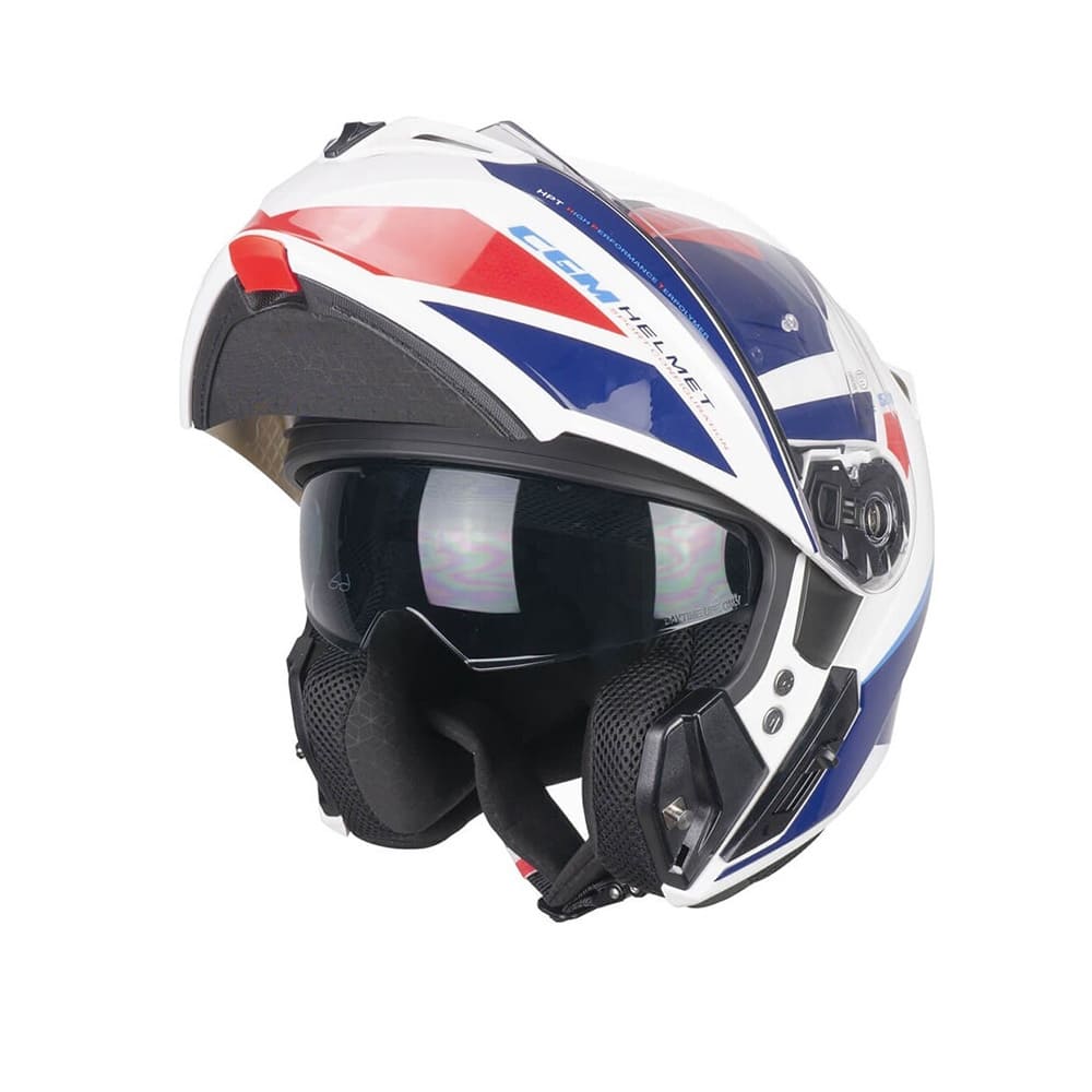 CGM 568S BER SPORT ABATIBLE MODULAR CASCO DE MOTO BLANCO AZUL