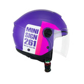 CGM 261X MINI SIGN Jet Casco Morado Rosa