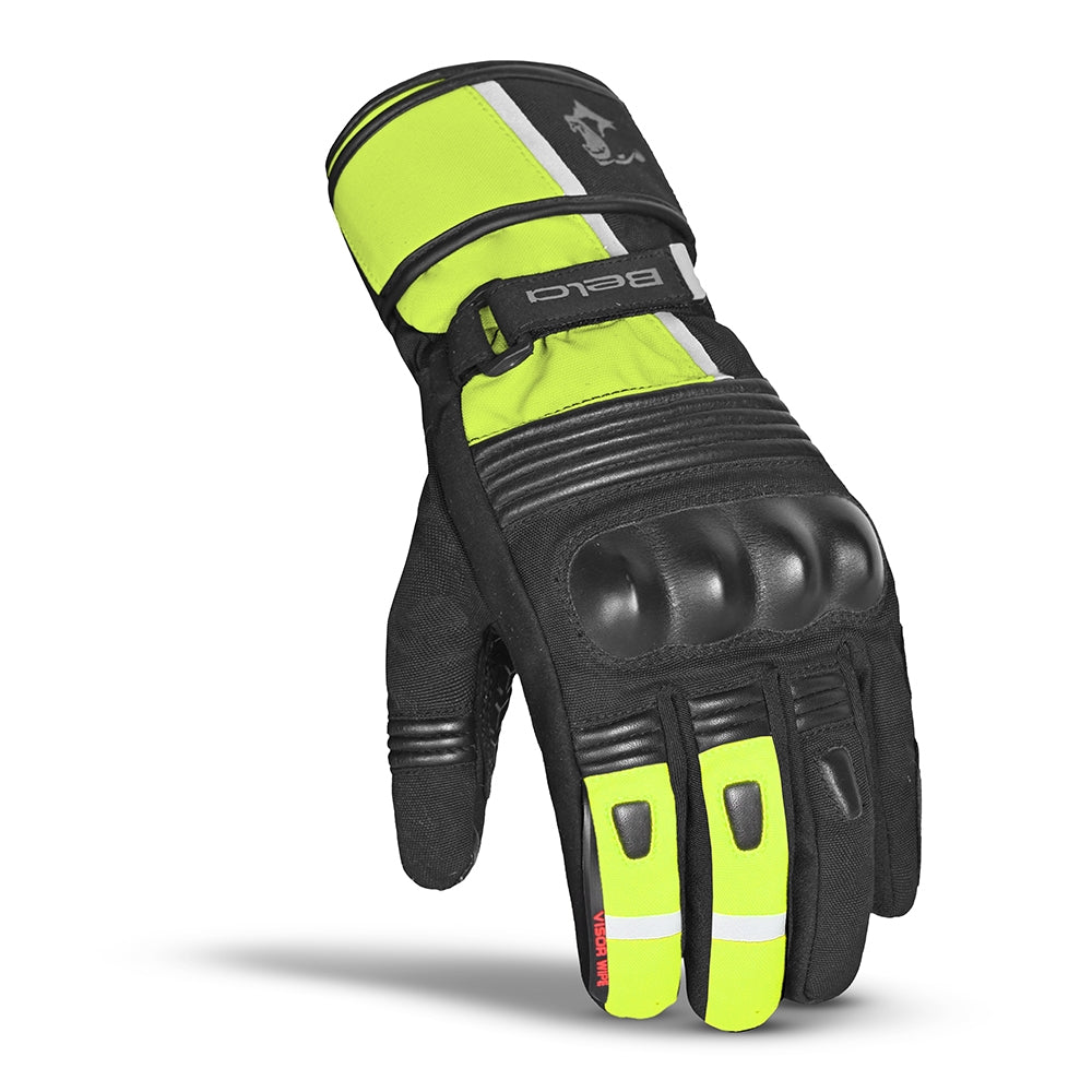 BELA - Guante Piel Ice Winter WP Lady Negro/Amarillo Fluor - SECURTEX MOTOR S.L (t/a MaximoMoto)
