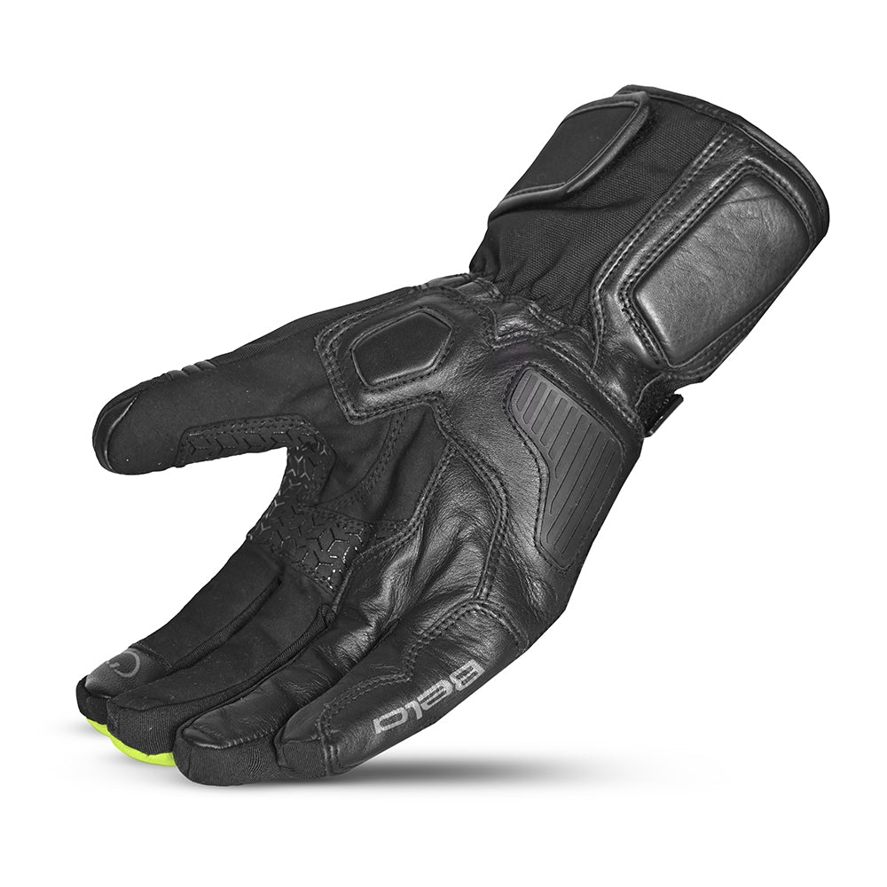 BELA - Guante Piel Ice Winter WP Lady Negro/Amarillo Fluor - SECURTEX MOTOR S.L (t/a MaximoMoto)