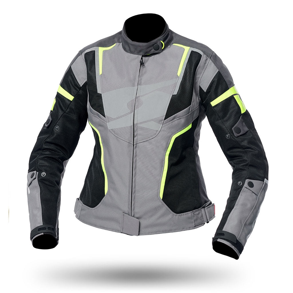 SPYKE - AIRMASTER LADY JACKET BLACK/GRAY/FLUOYELLOW