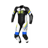 SPYKE - ESTORIL RACE 1PC SUIT BLACK/WHITE/FLUO YELLOW/BLUE
