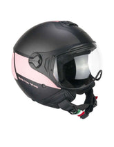 CGM 167R FLO STEP JET CASCO MOTO ANTRACITE ROSA SATINATO SAGOMATA - CASCO