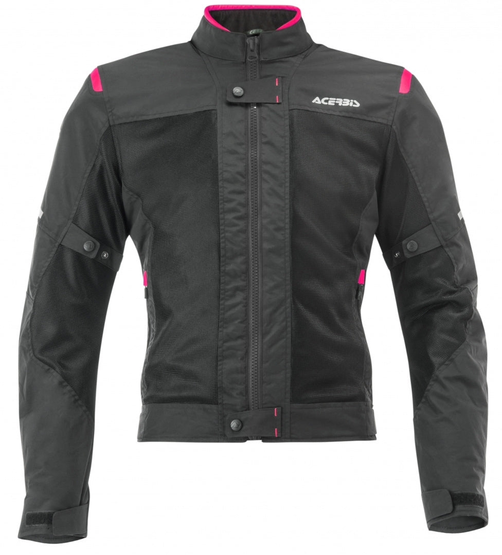 ACERBIS - Chaqueta Ce Ramsey Vented Lady Negro/Rosa