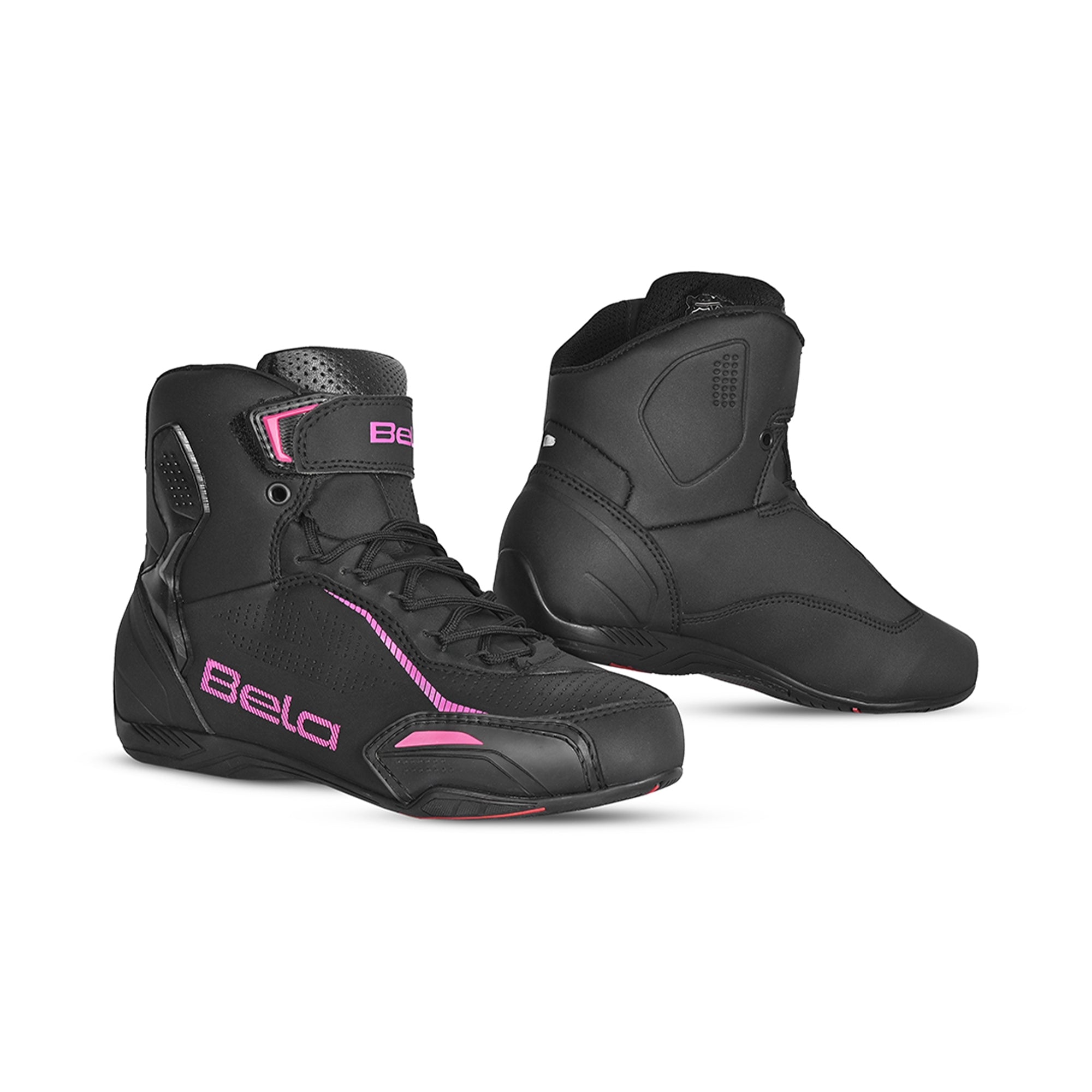 BELA - Botas Jet Evo Piel Lady Negro/Rosa - SECURTEX MOTOR S.L (t/a MaximoMoto)
