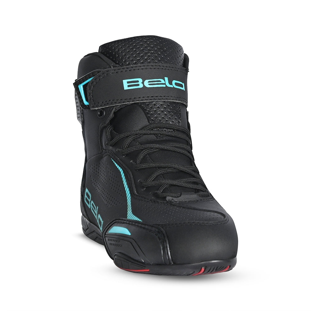 BELA - Botas Jet Evo Piel Lady Negro/Turquesa - SECURTEX MOTOR S.L (t/a MaximoMoto)