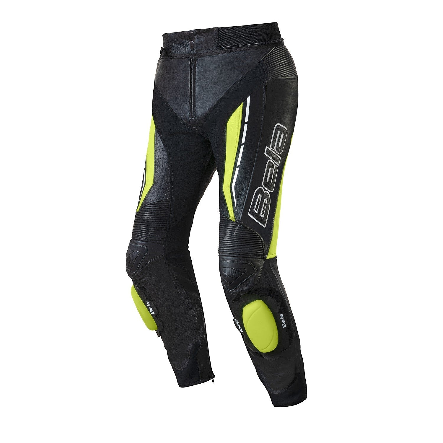 BELA - Pantalón Piel Rocket Lady Pant Negro/Amarillo Fluor - SECURTEX MOTOR S.L (t/a MaximoMoto)