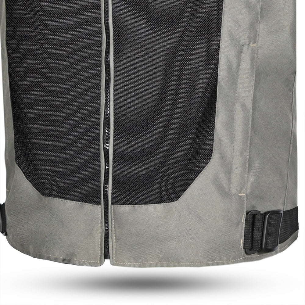 R-TECH SPIRAL MESH CHAQUETA DE MOTO DE HOMBRE TEXTIL HIELO GRIS AMARILLO FLOUR