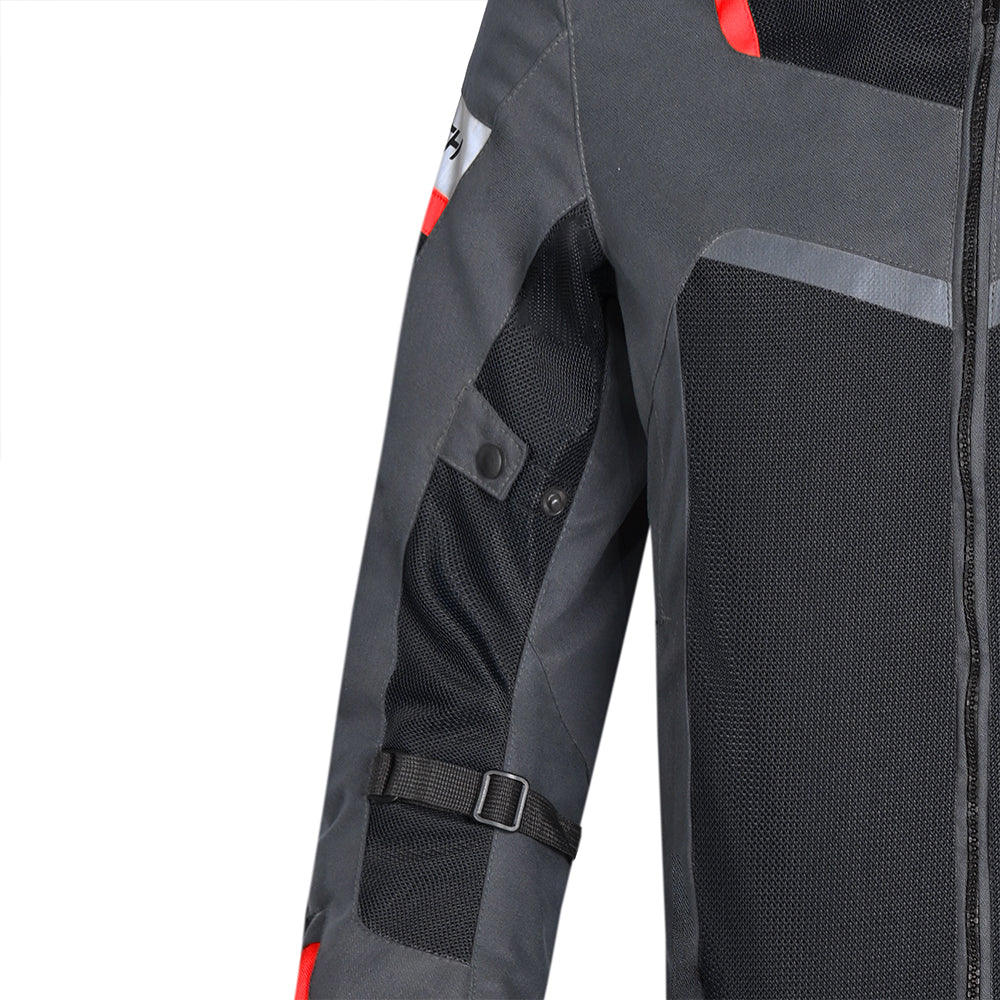R-TECH - Chaqueta Textil Spiral Mesh Antracita/Negro/Rojo - SECURTEX MOTOR S.L (t/a MaximoMoto)
