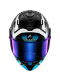 SHARK CASCO SPARTAN GT PRO CARBON ZARCO TRACK RACER Carbono Blanco Azul