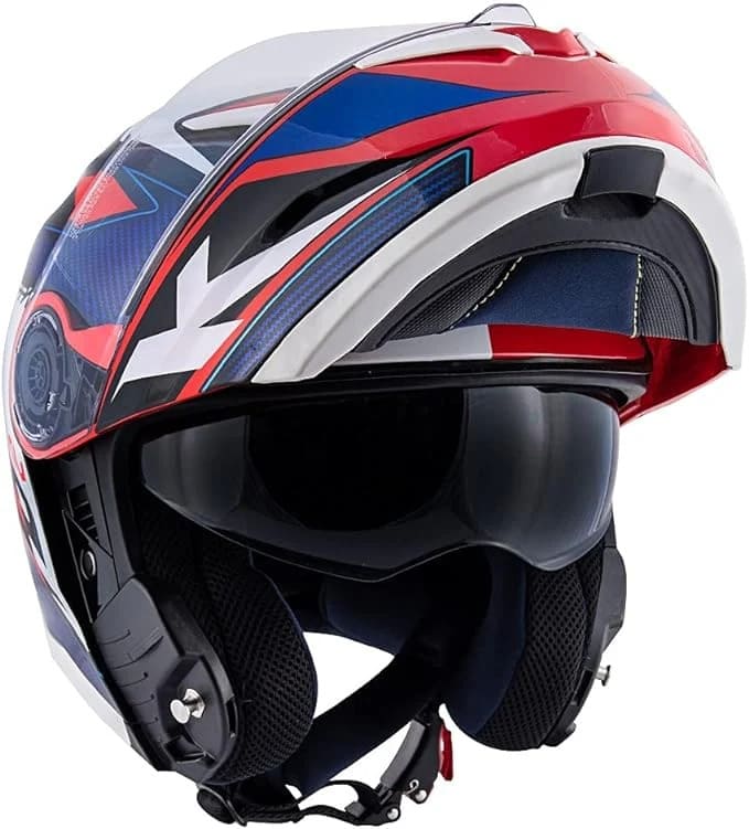 KAPPA KV32 Orlando Moto Seguridad Modular Casco Matt Azul Rojo - CASCO