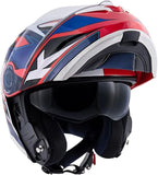 KAPPA KV32 Orlando Moto Seguridad Modular Casco Matt Azul Rojo - CASCO