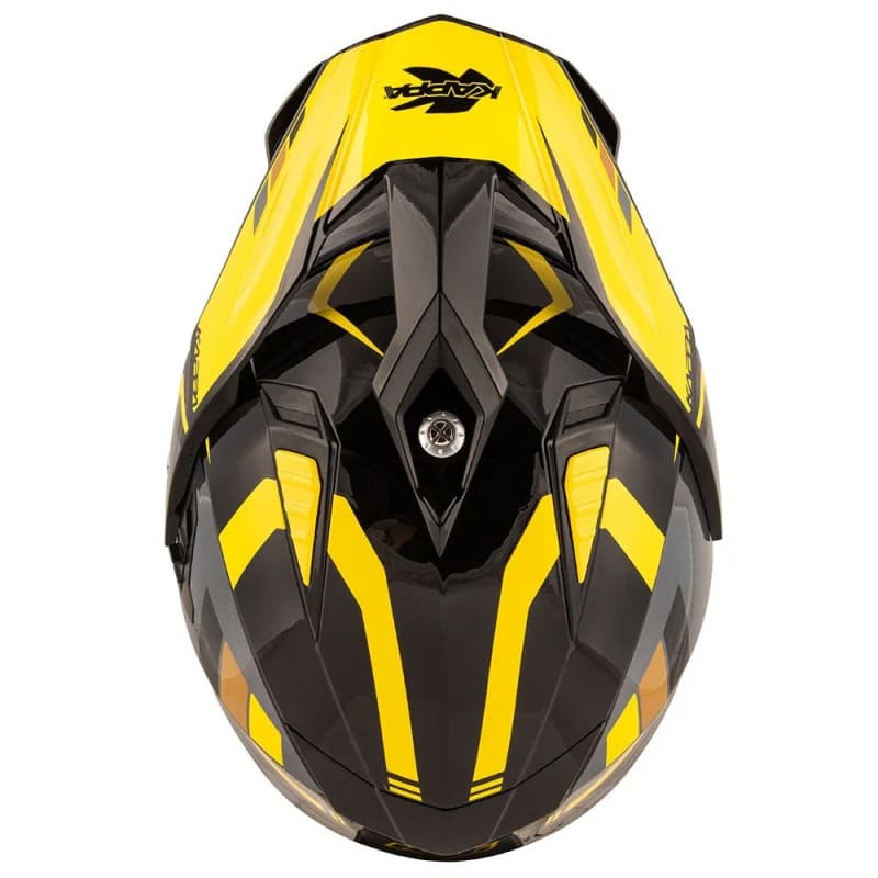 KAPPA KV30 EVO Moto Enduro Casco Negro Titanio Amarillo - CASCO