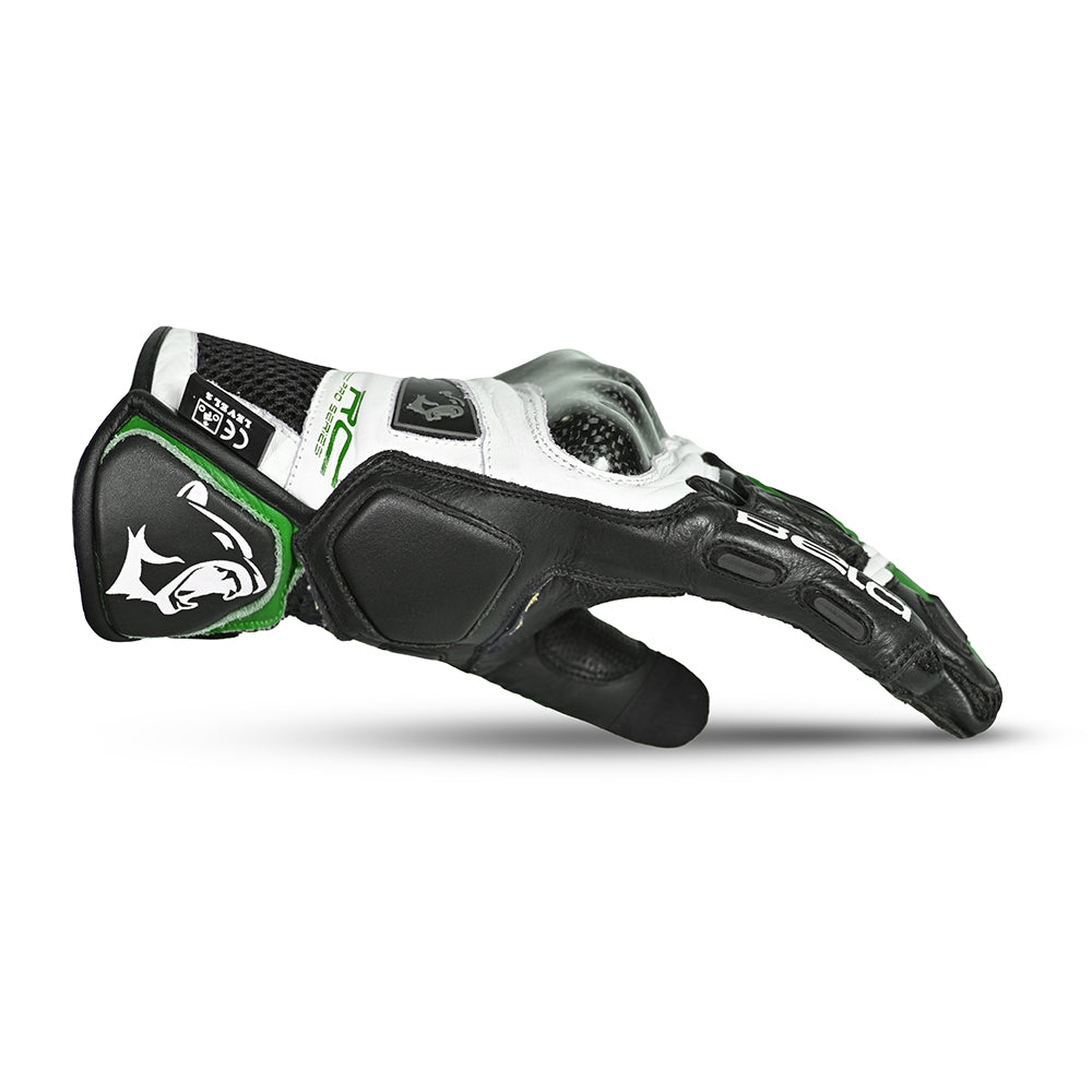 BELA - Guante Piel Rocket Short Blanco/Verde/Negro - SECURTEX MOTOR S.L (t/a MaximoMoto)