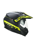 CGM 666S TWIN HITRACK Casco Aventura Negro Mate Amarillo