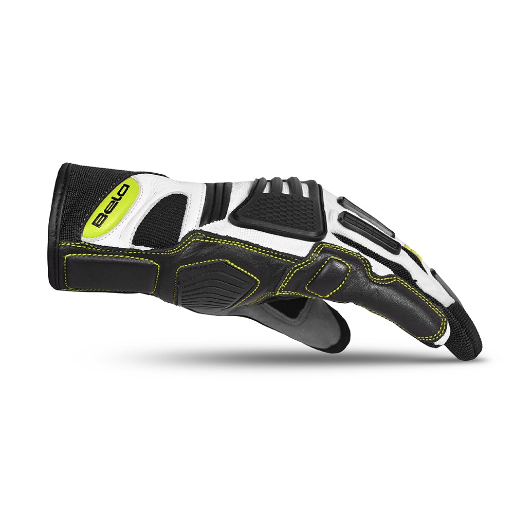 BELA - Guante Textil Arizon Man Negro/Blanco/Amarillo Fluor - SECURTEX MOTOR S.L (t/a MaximoMoto)