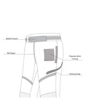 BELA - Pantalon Calm Digger Man 32L Negro/Amarillo