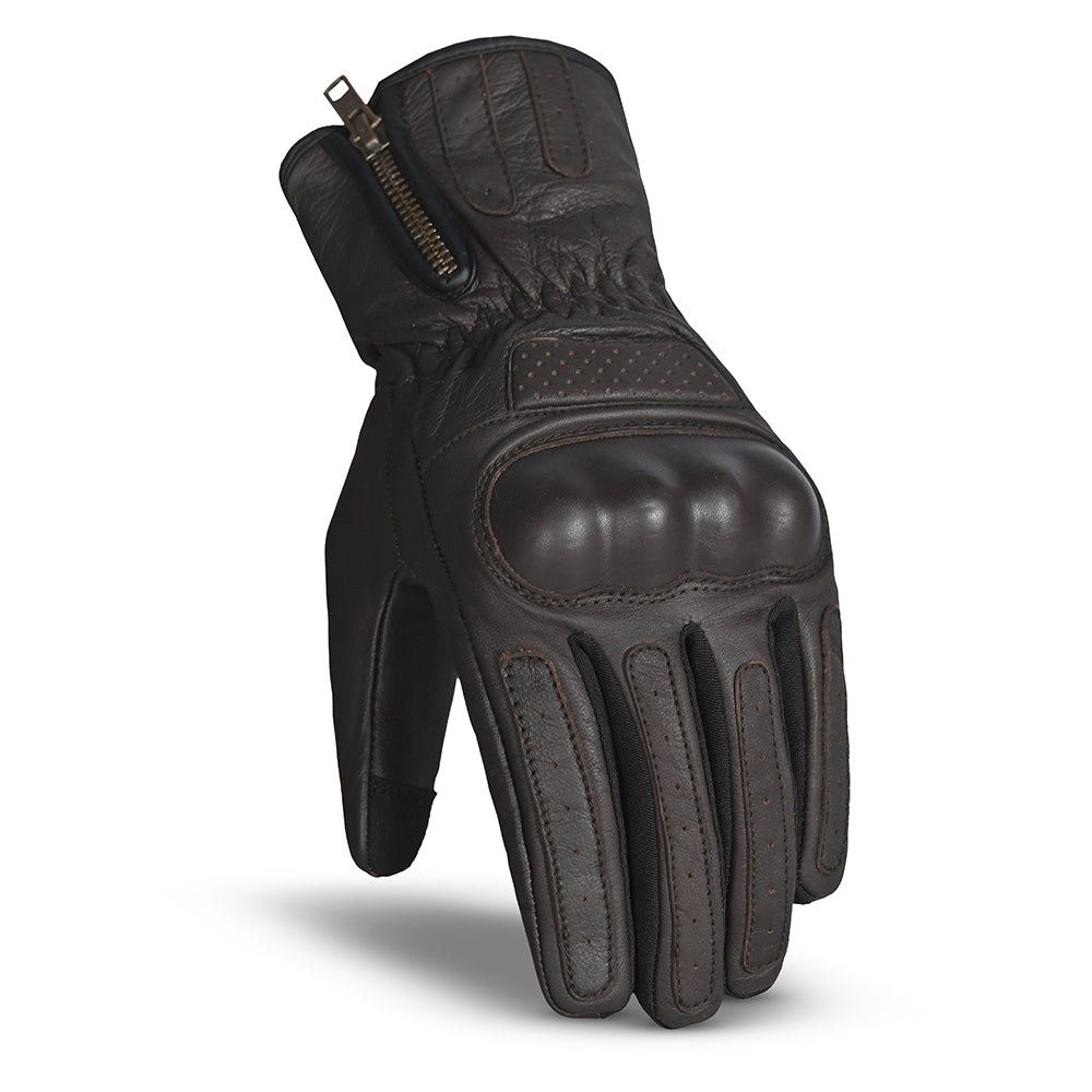 R-TECH - Guantes Piel Dynamic Marrón - SECURTEX MOTOR S.L (t/a MaximoMoto)