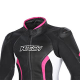 R-TECH - Chaqueta Piel Tom Rider Lady Negro/Rosa - SECURTEX MOTOR S.L (t/a MaximoMoto)