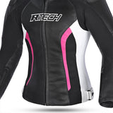 R-TECH - Chaqueta Piel Tom Rider Lady Negro/Rosa - SECURTEX MOTOR S.L (t/a MaximoMoto)